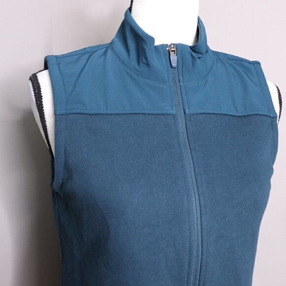 Talbots Sweater Vest Teal Zip Up Small Petite - Picture 3 of 8
